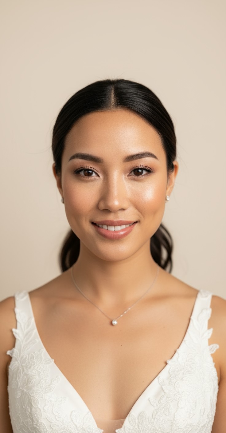 After Wedding Low Ponytail